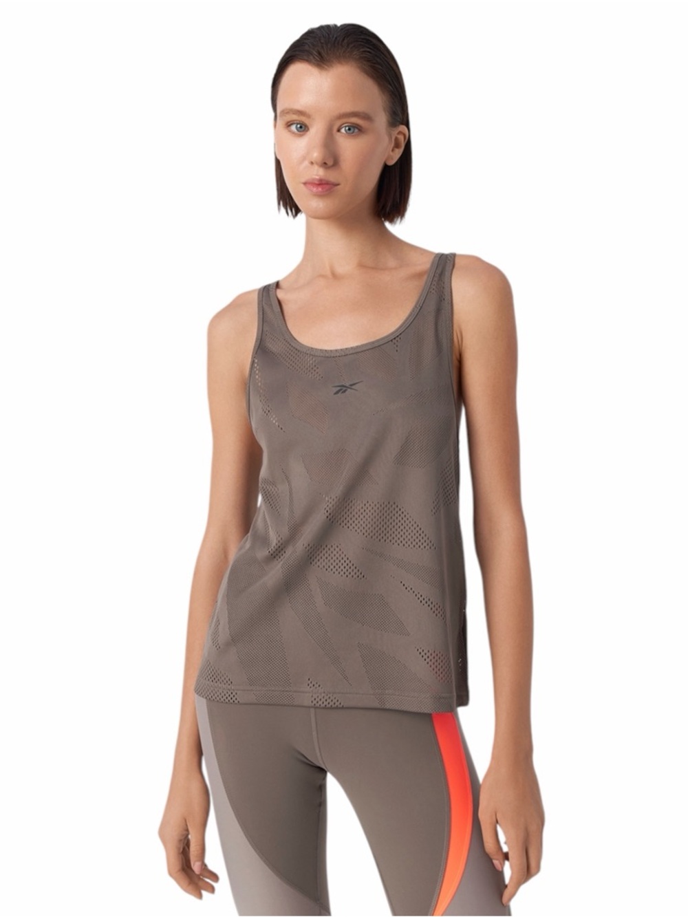Reebok Speedwick Tank Top M Gray Mesh Racerback Athletic